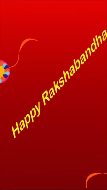 Happy Raksha Bandhan Текстова Анімація Барвистому Градієнтному Фоні 60Fps Кінетична — стокове відео