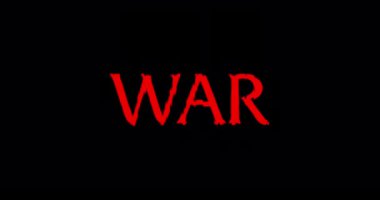 Siyah Arkaplanda Savaş Metni Canlandırması 4K.