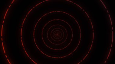 4K içinde renkli sonsuz daire hareket eden tünel animasyonu.