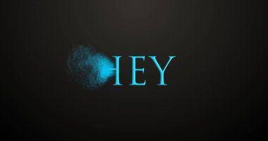 Siyah Arkaplanda Kum Silme Hey Metni CanlandırmasıName