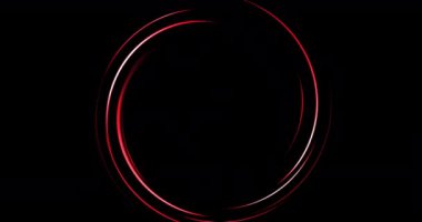 Renkli çember şeklinde ışık saçan spiral bir tünel. Çember enerji etkisi. Soyut girdap halkası ve enerji, Havai fişekler yavaş çekim ve parçacıklar patlama portalı ve Neon enerji çemberi. Radyal döner çember arkaplan 4K.