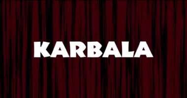 Beyaz Renkli KARBALA metin Arızası efekti arkaplandaki canlandırma. Dijital hata etkisi. 4K esay kullanılacak.