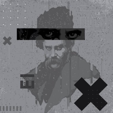 Grunge Taras Shevchenko, en ünlü Ukraynalı şair.