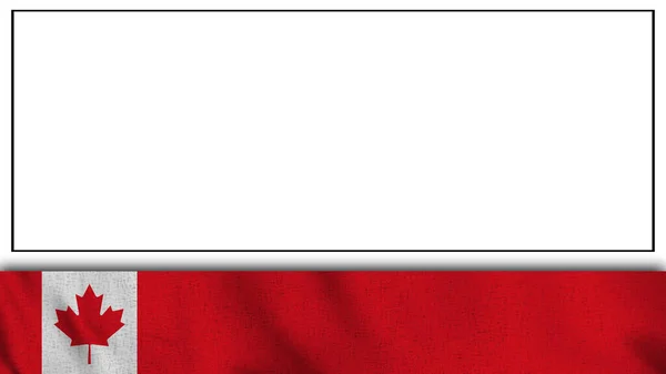 Long Realistic Canada Flag Blank Background Area Ilustrace — Stock fotografie