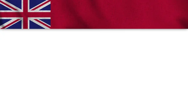 Long Realistic Reino Unido Bandeira Reino Unido Área Fundo Branco — Fotografia de Stock