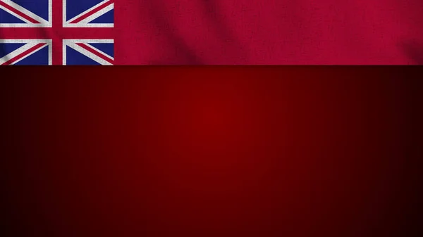 Long Realistic United Kingdom Flag Blank Background Area Illustration — Stock Photo, Image