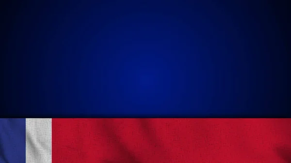 Bandeira Longa Realista França Área Fundo Branco Ilustração — Fotografia de Stock
