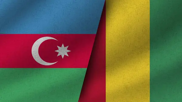 Guinea Azerbaiyán Realistas Dos Banderas Juntas Ilustración — Foto de Stock