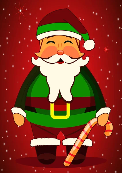 Cute Christmas Background Santa Gifts — Stock Vector