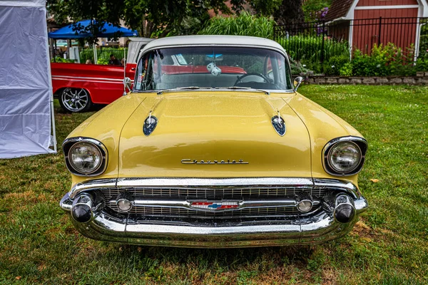 Des Moines July 2022 High View Front View 1957 Chevrolet — 스톡 사진