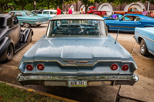 Des Moines July 2022 High Perspective Rear View 1963 Chevrolet — Stock Photo, Image
