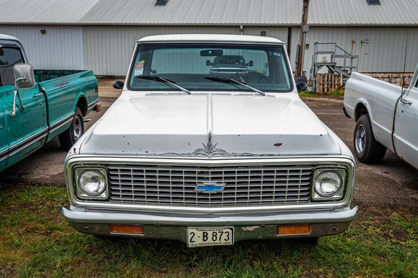 Des Moines July 2022 High Perspective Front View 1971 Chevrolet — 스톡 사진