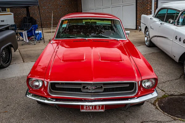 Des Moines 2022 Július Magas Kilátások Egy 1967 Ford Mustang — Stock Fotó