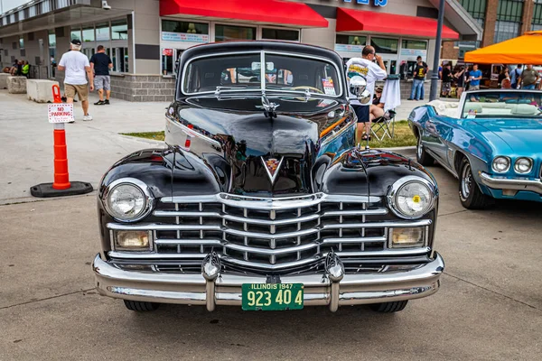 Des Moines Juli 2022 Högt Perspektiv Framför 1947 Cadillac Series — Stockfoto