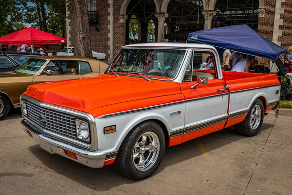 Des Moines July 2022 Υψηλής Προοπτικής Μπροστινή Όψη Ενός Chevrolet — Φωτογραφία Αρχείου