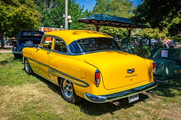 Des Moines Juli 2022 Högt Perspektiv Bakre Hörnet 1954 Chevrolet — Stockfoto