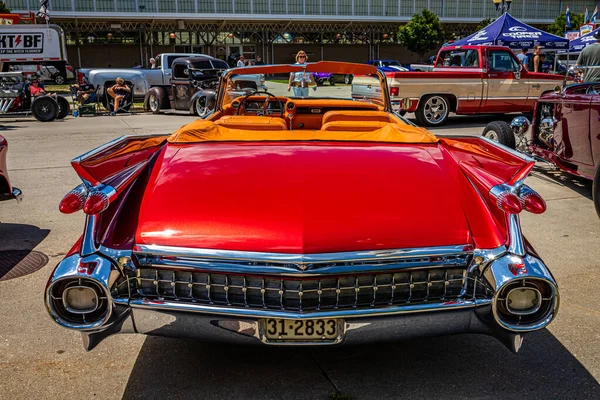 Des Moines July 2022 High Perspective Back View 1959 Cadillac — 스톡 사진