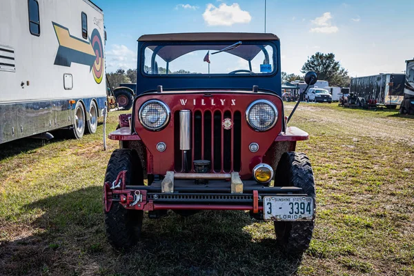 Fort Meade Février 2022 Vue Face Haute Perspective Une Jeep — Photo