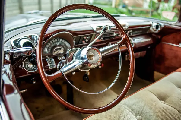 Interieur Van Een Vintage Auto — Stockfoto