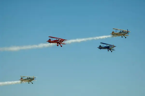 Latające Samoloty Niebie — Zdjęcie stockowe