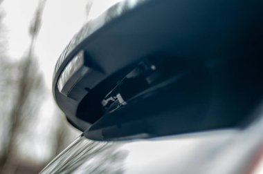 Modern motosiklet yakın görünüm, dikiz