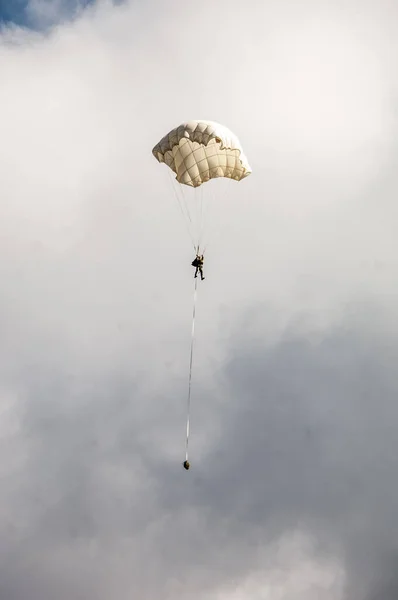 Military Parachute Sky Military Parachute — Stock Photo, Image