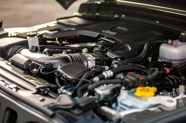 Novosibirsk, Rusya - Mayıs 18, 2019: mitsubishi pajero 2, motor iç kanama