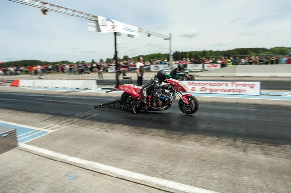 Motocykl Akcji Podczas Wyścigu — Zdjęcie stockowe