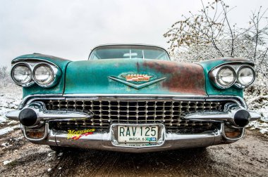 Amerikan arabasında klasik Chevrolet araba.