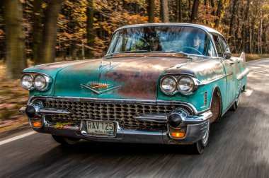 Ormanda klasik araba.