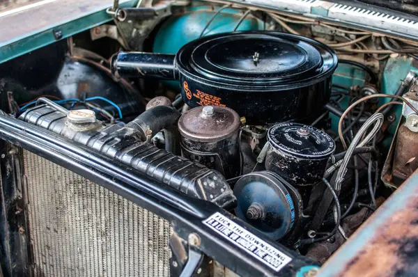 Двигатель Автомобиля Крупный План — стоковое фото