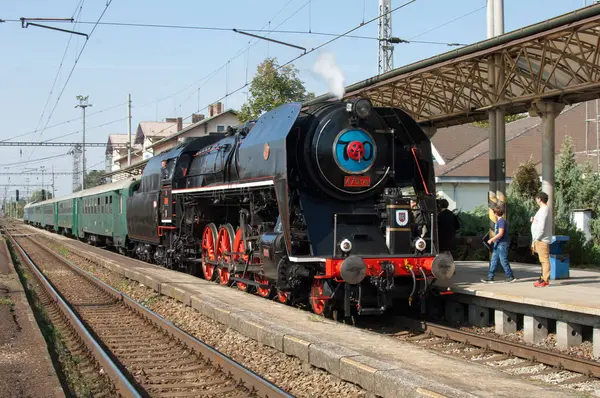 Locomotiva Trem Cidade Velha — Fotografia de Stock