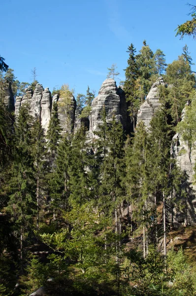 チェコ共和国の岩石 砂岩の形成 — ストック写真