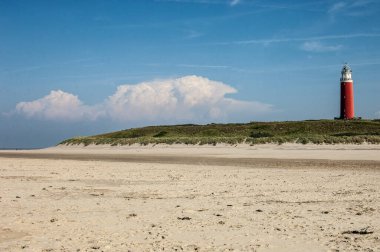 Kuzey deniz feneri Hollanda 'daki Friesland Adası' nda.