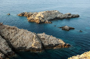 dalgalı ve kayalıklı deniz kıyısı