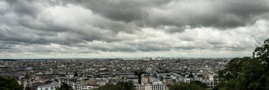 Paris City Panorama Manzarası Notre dame Katedrali