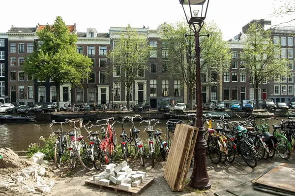 Amsterdam Paesi Bassi Aprile Vecchie Case Nei Paesi Bassi — Foto Stock