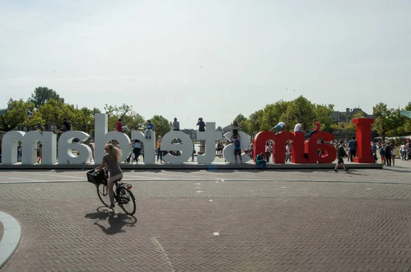 Amsterdam Holandia Sierpień Centrum Miasta Amsterdam — Zdjęcie stockowe