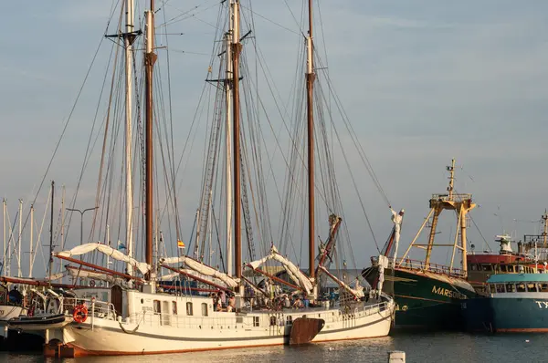 stock image sailing boat at the harbor