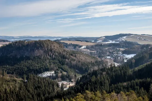 Winter Ukrainian Carpathian Mountains Aerial Drone View — Stock Photo, Image
