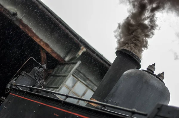 鉄道の蒸気蒸気機関車 — ストック写真