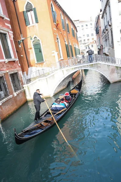Venise Italie Une Gondole Sur Canal Venise — Photo