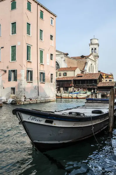 Venise Italie Août Vue Sur Canal Avec Bateaux Venise Italie — Photo