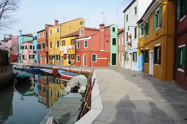 Maisons Colorées Île Burano Italie — Photo