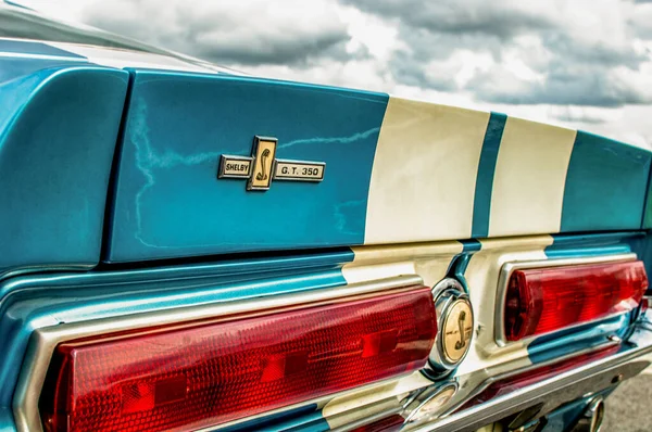 Vintage Blue Car Detail — Stock Photo, Image