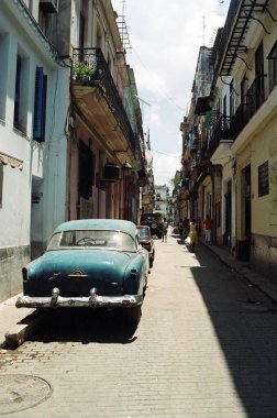 Eski Havana - Küba, 10 / 16 / 2 0 18 - Havana, Küba 'nın klasik sokak manzarası