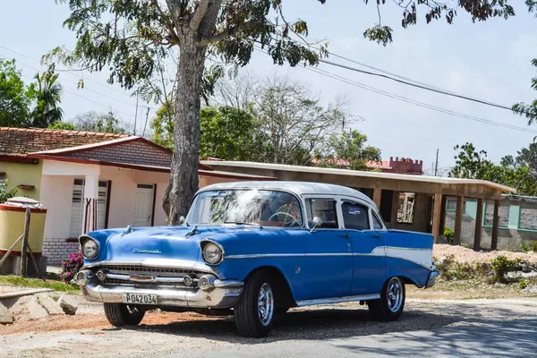 Cuba Cuba Maggio Auto Epoca Classica Americana Parcheggiata Nel Centro — Foto Stock