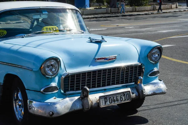 Kuba Május Retro Klasszikus Autó Havannai Havannában — Stock Fotó