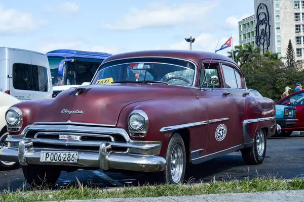 Гавана Куба Січня Автомобіль Гавани Американський Класичний Старовинний Американський Автомобіль — стокове фото