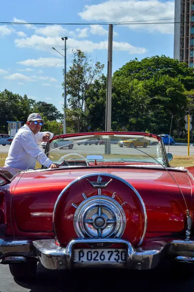 Havana Kuba Styczeń Vintage Klasyczny Amerykański Samochód Ulicy — Zdjęcie stockowe